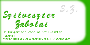 szilveszter zabolai business card